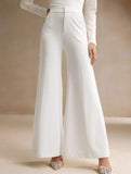 Casual high-waisted wide-leg pants
