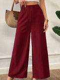 Casual high-waisted slimming wide-leg pants