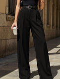 Minimalist style flowy suit trousers