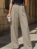 Minimalist style flowy suit trousers