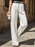 Minimalist style flowy suit trousers