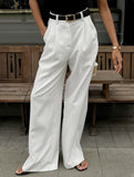 Minimalist style flowy suit trousers