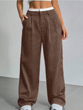 Sophisticated striped wide-leg trousers