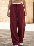 Sophisticated striped wide-leg trousers