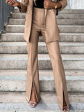 Slim-fit sexy casual split leather pants for women