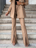 Slim-fit sexy casual split leather pants for women