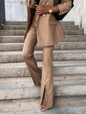 Slim-fit sexy casual split leather pants for women
