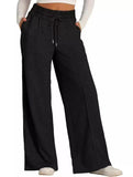 Women's casual elastic waist wide-leg pants_CWBLP01452
