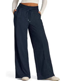 Women's casual elastic waist wide-leg pants_CWBLP01452