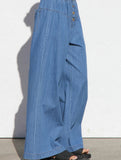 Elastic Waist Wide Leg Vintage Denim Pants_CWBLP01460