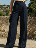 High Waist Straight Leg Wide Pants_CWBLP01495