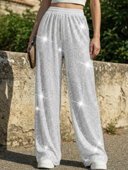 Sequin Straight Leg Wide Work Pants_CWBLP01496