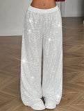 Sequin Straight Leg Wide Work Pants_CWBLP01496