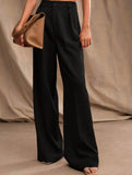 High Waist Wide Leg Straight Pants_CWBLP01498