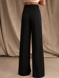 High Waist Wide Leg Straight Pants_CWBLP01498