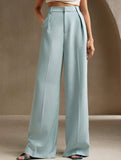 High Waist Wide Leg Straight Pants_CWBLP01498