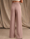 High Waist Wide Leg Straight Pants_CWBLP01498