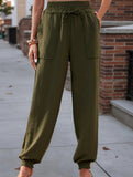 High Waist Loose Harem Pocket Pants_CWBLP01506