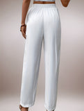 Plus Size Cotton Drawstring Wide Leg Pants_CWBLP01508
