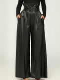 High Waist PU Leather Wide Leg Pants_CWBLP01521