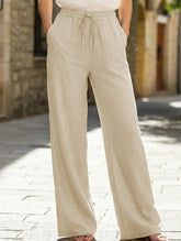 Versatile Elastic Waist Wide-Leg Pants for Women_CWBLP01528