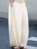 Tencel Ramie Balloon Pants Wide Leg Trousers_CWBLP01529