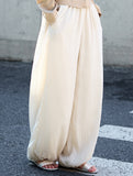 Tencel Ramie Balloon Pants Wide Leg Trousers_CWBLP01529