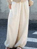 Tencel Ramie Balloon Pants Wide Leg Trousers_CWBLP01529