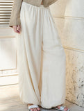 Tencel Ramie Balloon Pants Wide Leg Trousers_CWBLP01529