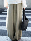 Tencel Ramie Balloon Pants Wide Leg Trousers_CWBLP01529