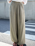 Tencel Ramie Balloon Pants Wide Leg Trousers_CWBLP01529