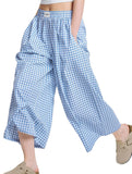 Women's plaid casual loose-fitting wide-leg pants_CWBLP01534