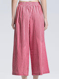 Women's plaid casual loose-fitting wide-leg pants_CWBLP01534
