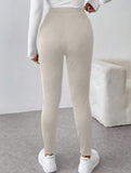 High Waist Stretch Slim Straight Pants_CWBLP01552