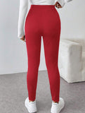 High Waist Stretch Slim Straight Pants_CWBLP01552