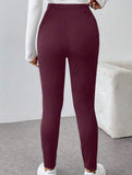 High Waist Stretch Slim Straight Pants_CWBLP01552
