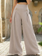 High Waist Wide Leg Office Straight Pants_CWBLP01553