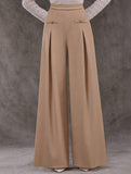 High Waist Wide Leg Office Straight Pants_CWBLP01553