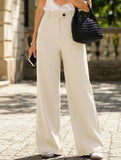 Solid High Waist Wide Leg Work Pants_CWBLP01554