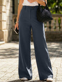 Solid High Waist Wide Leg Work Pants_CWBLP01554