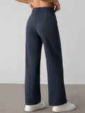 Solid High Waist Wide Leg Work Pants_CWBLP01554