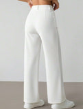Solid High Waist Wide Leg Work Pants_CWBLP01554