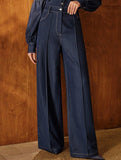 High Waist Loose Straight Denim Pants_CWBLP01557