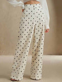 Vintage Polka Dot High Waist Wide Pants