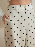 Vintage Polka Dot High Waist Wide Pants