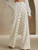 Vintage Polka Dot High Waist Wide Pants
