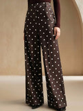 Vintage Polka Dot High Waist Wide Pants