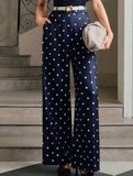 Vintage Polka Dot High Waist Wide Pants