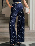 Vintage Polka Dot High Waist Wide Pants