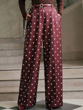 Vintage Polka Dot High Waist Wide Pants